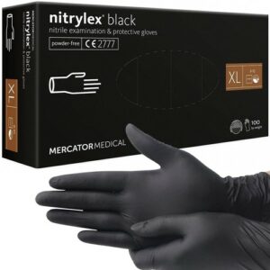 Нитрилови ръкавици 100 бр. XL - черен