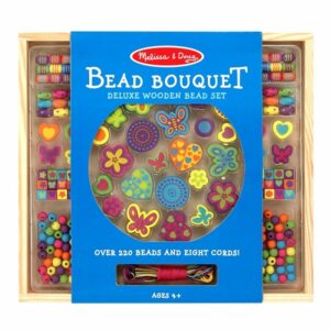 Melissa & Doug - Дървени мъниста за нанизване - Букет от цветя