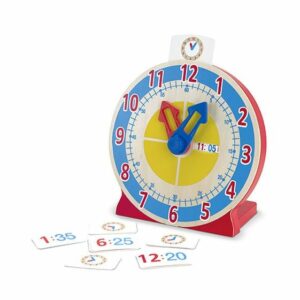 Melissa & Doug - Образователен дървен часовник - Завърти и кажи