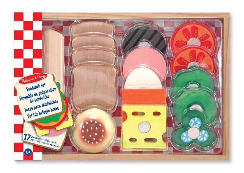 Melissa & Doug - Дървен комплект - Направи си сандвичи Melissa & Doug - Дървен комплект - Направи си сандвичи