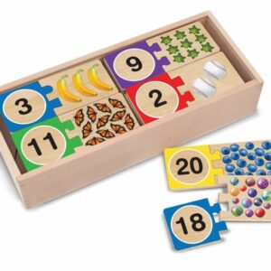 Melissa & Doug - Дървен самокоригиращ се пъзел - Цифри