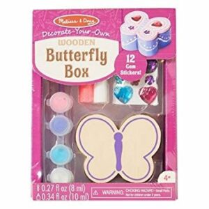 Melissa & Doug - Дървена кутия за декориране - Пеперуда