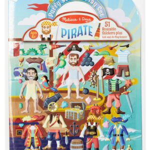 Melissa & Doug - Книжка със стикери за многократна употреба - Пиратски кораб