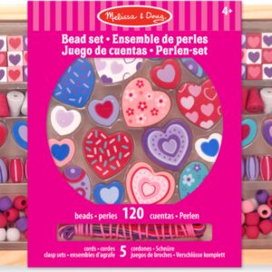 Melissa & Doug - Дървен комплект за създаване на бижута - Сърцa