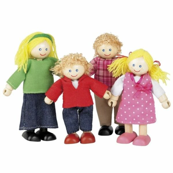Bigjigs - Комплект дървени кукли - Европейско семейство