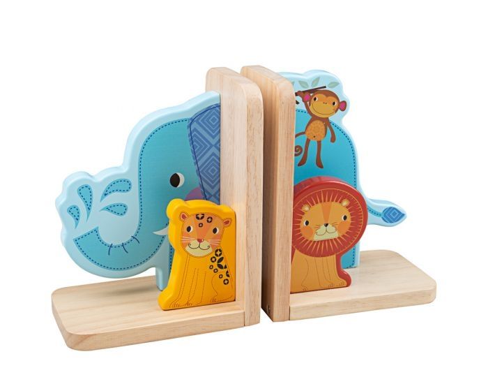 Bigjigs - Дървени подпори за книги - Джунгла Bigjigs - Дървени подпори за книги - Джунгла