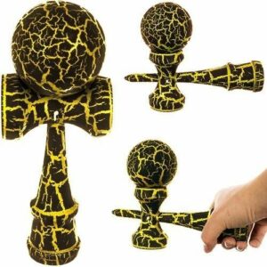 Дървена игра за сръчност - Кендама - Черно и златисто