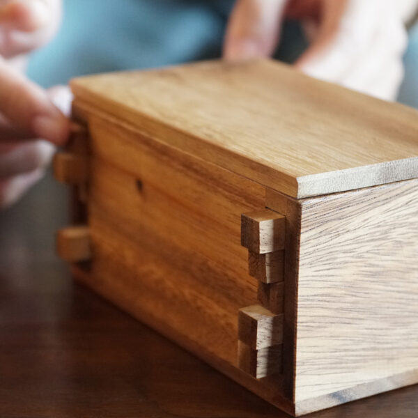 Wooden box with secret compartment5
