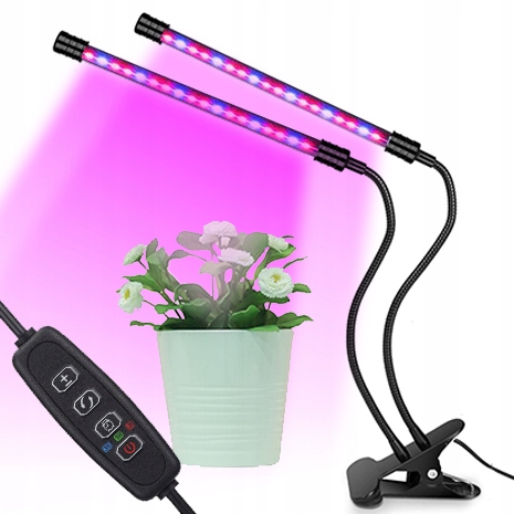UV лампа за отглеждане на растения с 2 гъвкави крака - 40W